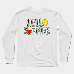 Hello Summer cute sun Long Sleeve T-Shirt